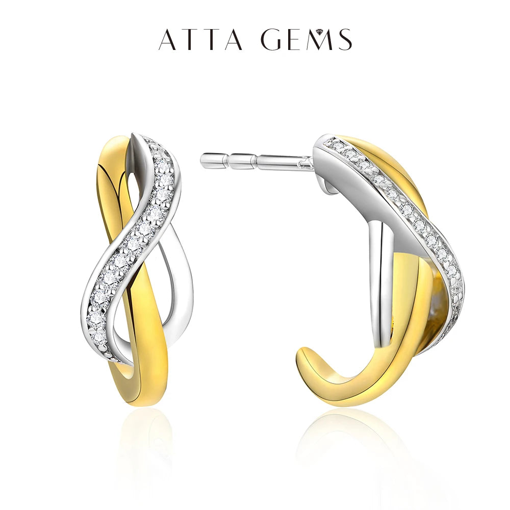 ATTAGEMS New Special Moissanite Earring 925 Sterling Silver Earrings for Women Luxury Wedding Fine Jewelry Anniversary Sale Gift