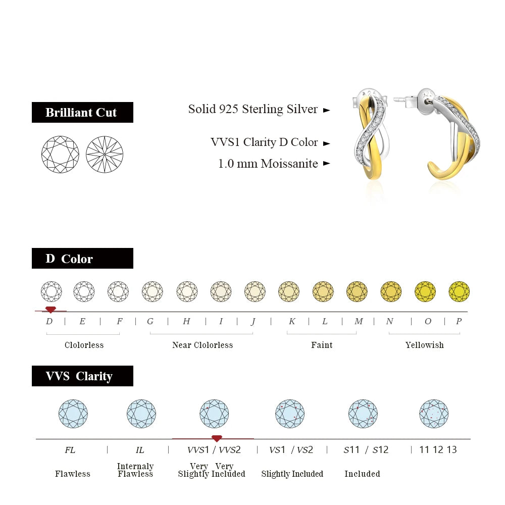 ATTAGEMS New Special Moissanite Earring 925 Sterling Silver Earrings for Women Luxury Wedding Fine Jewelry Anniversary Sale Gift