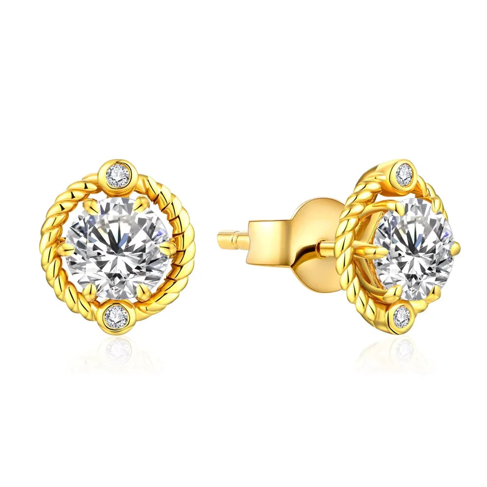 NEVE Classic Halo Radiant Stud Earrings (1.0ctw)